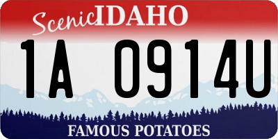 ID license plate 1A0914U