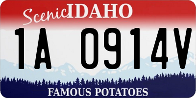 ID license plate 1A0914V