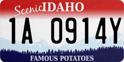ID license plate 1A0914Y