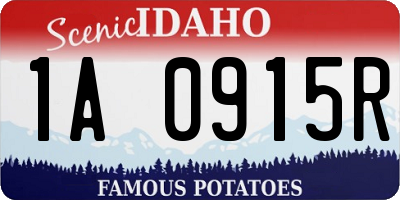 ID license plate 1A0915R