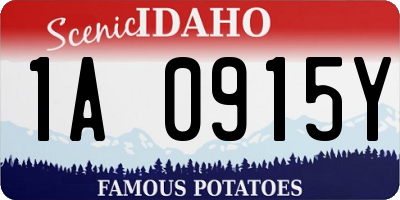 ID license plate 1A0915Y