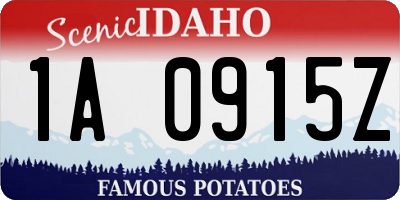 ID license plate 1A0915Z