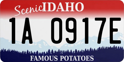 ID license plate 1A0917E