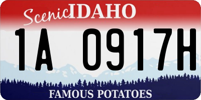 ID license plate 1A0917H