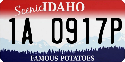 ID license plate 1A0917P