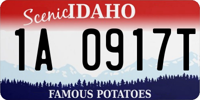 ID license plate 1A0917T