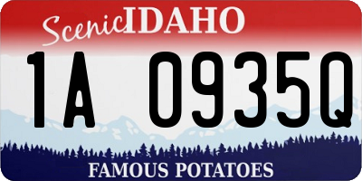 ID license plate 1A0935Q