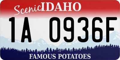 ID license plate 1A0936F
