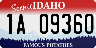 ID license plate 1A0936O
