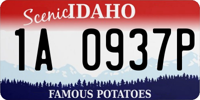 ID license plate 1A0937P
