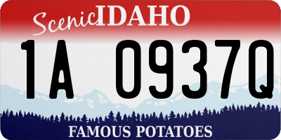 ID license plate 1A0937Q