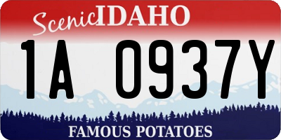 ID license plate 1A0937Y