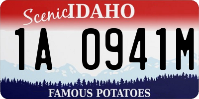 ID license plate 1A0941M