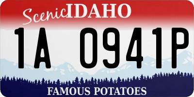 ID license plate 1A0941P