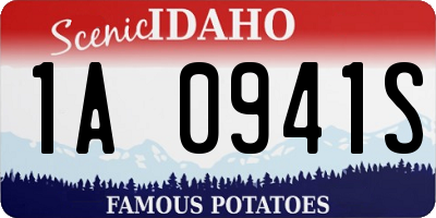 ID license plate 1A0941S