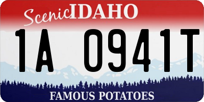 ID license plate 1A0941T