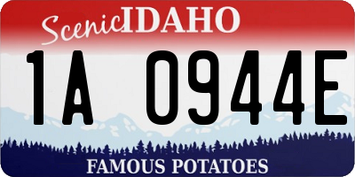 ID license plate 1A0944E