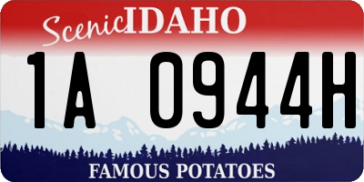 ID license plate 1A0944H