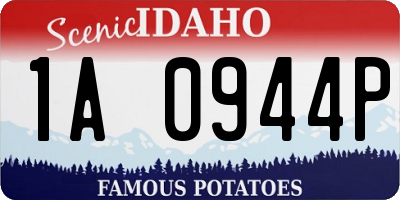 ID license plate 1A0944P