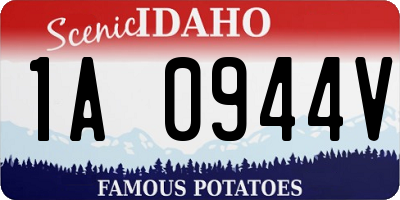 ID license plate 1A0944V