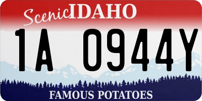 ID license plate 1A0944Y