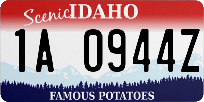 ID license plate 1A0944Z