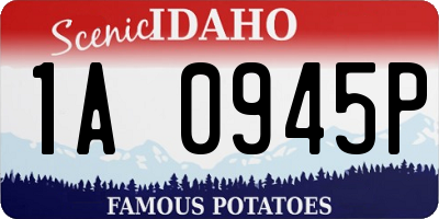 ID license plate 1A0945P