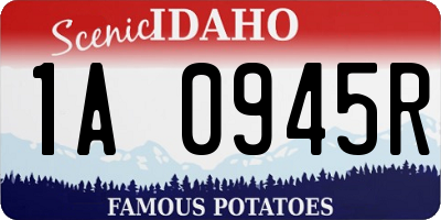 ID license plate 1A0945R