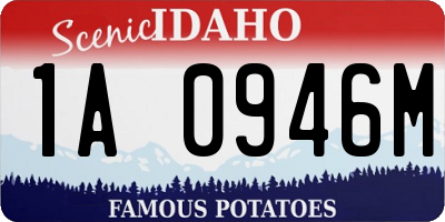 ID license plate 1A0946M