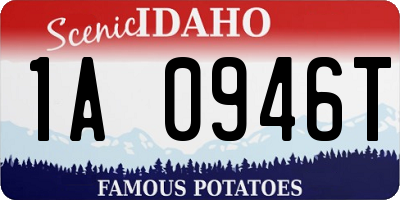 ID license plate 1A0946T