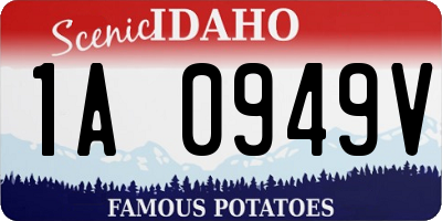 ID license plate 1A0949V