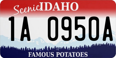ID license plate 1A0950A