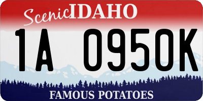 ID license plate 1A0950K