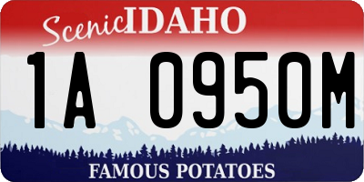 ID license plate 1A0950M
