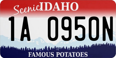 ID license plate 1A0950N