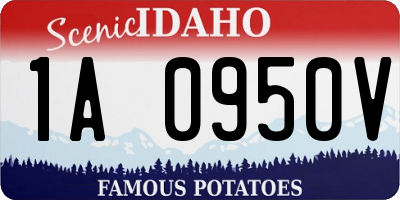 ID license plate 1A0950V