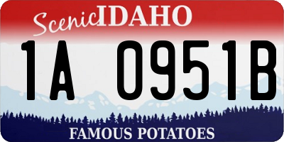 ID license plate 1A0951B