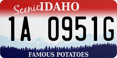 ID license plate 1A0951G
