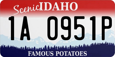 ID license plate 1A0951P