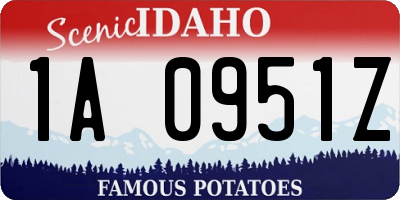 ID license plate 1A0951Z