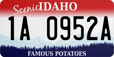 ID license plate 1A0952A