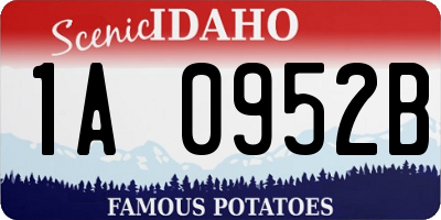 ID license plate 1A0952B