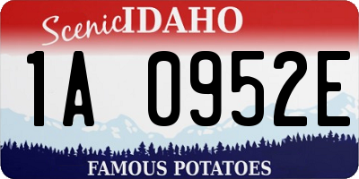 ID license plate 1A0952E