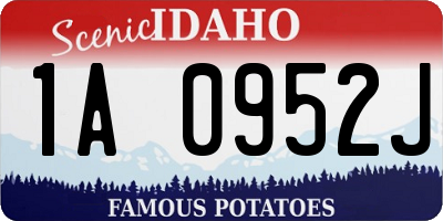 ID license plate 1A0952J