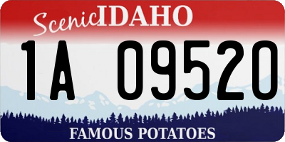 ID license plate 1A0952O