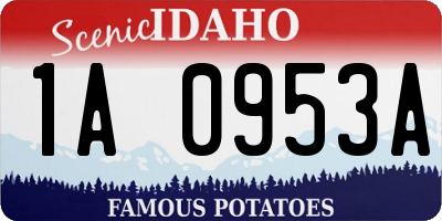 ID license plate 1A0953A