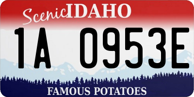 ID license plate 1A0953E