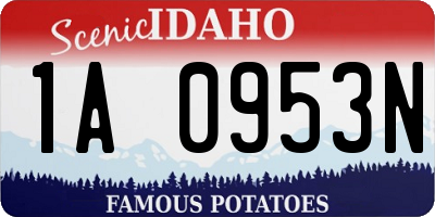 ID license plate 1A0953N