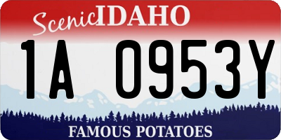ID license plate 1A0953Y