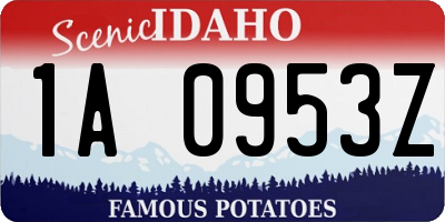 ID license plate 1A0953Z